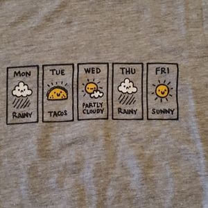 Woot! Women's M Taco Tuesday Forecast Tee Shirt NWT Cinco de Mayo!
